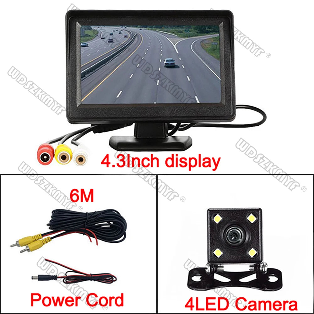 Easy Installation 4.3Inch or Rear View Camera Monitor Screen Reversing Camera for Car Parking Parking System Camera for Vehicle sayaragear