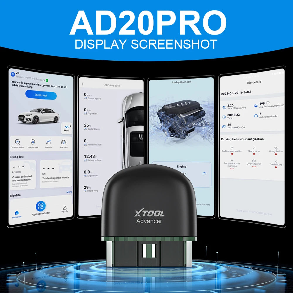 XTOOL Advancer AD20PRO OBD2 Bluetooth Scanner Full System Car Diagnostic Tool obd2 Scanner Oil Reset & Battery Tests Code Reader sayaragear