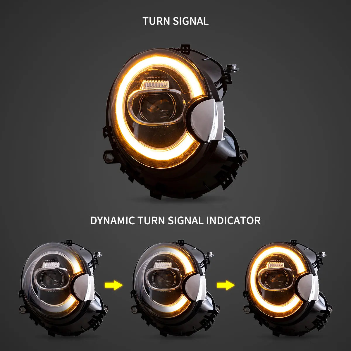 Vland 07-15 Cooper LED Headlights (R55 R56 R57 R58 R59) With Dual Beam Projector sayaragear