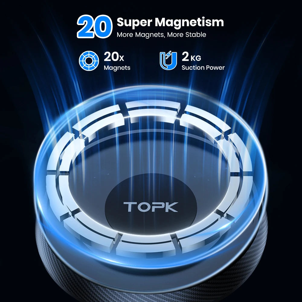 TOPK Magnetic Car Phone Holder Air Vent Car Phone Stand For Magsafe iPhone 15 14 13 ProMax Xiaomi Samsung Strong Magnet Holder sayaragear