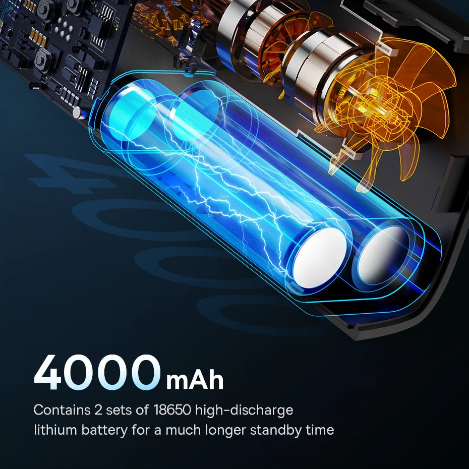 Baseus Wireless Car Air Pump Portable Air Compressor for Car Motorcycles Bicycle Electric Tire Inflator with LCD Digital Display sayaragear