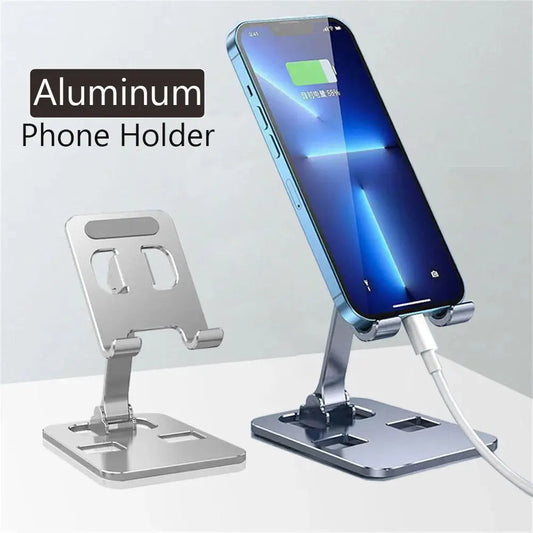 Universal All Aluminum Alloy Foldable Desk Phone Holder Mount Stand For Mobile Phone Holder For Tablet Desktop Metal Holder sayaragear