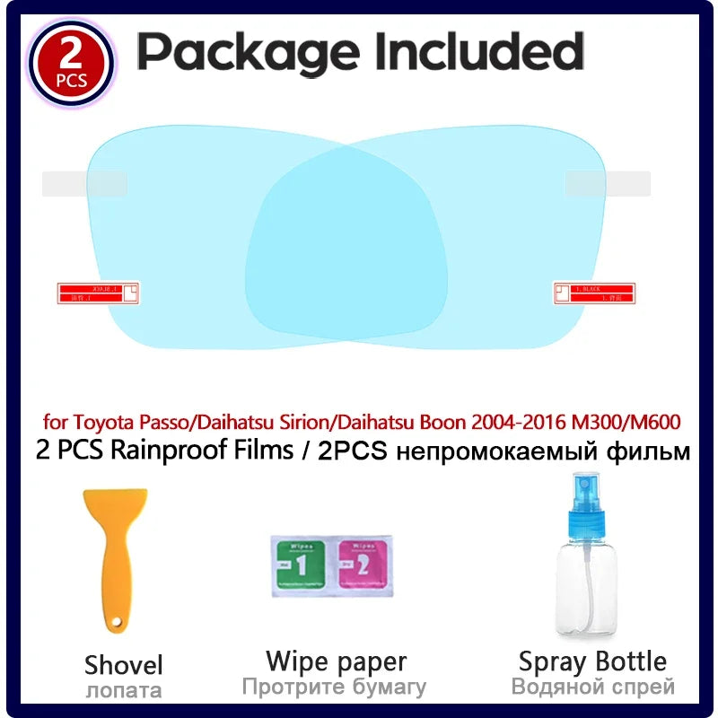 for Toyota Passo Daihatsu Sirion Boon M300 M600 300 600 2004~2016 Car Rearview Mirror Protective Film Waterproof Car Sticker sayaragear