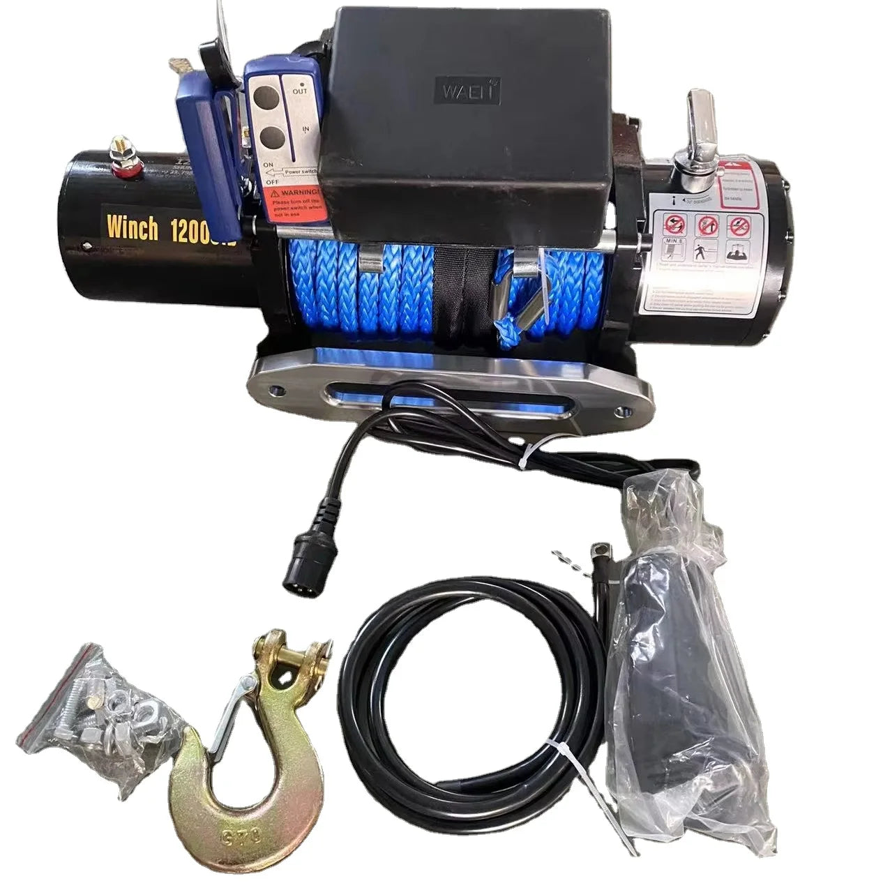 Durable High Quality 12000lbs 24Volt Electric Winch Remote Control Steel Cable for Outdoor 4x4 Vehicle Recovery Workcustom sayaragear