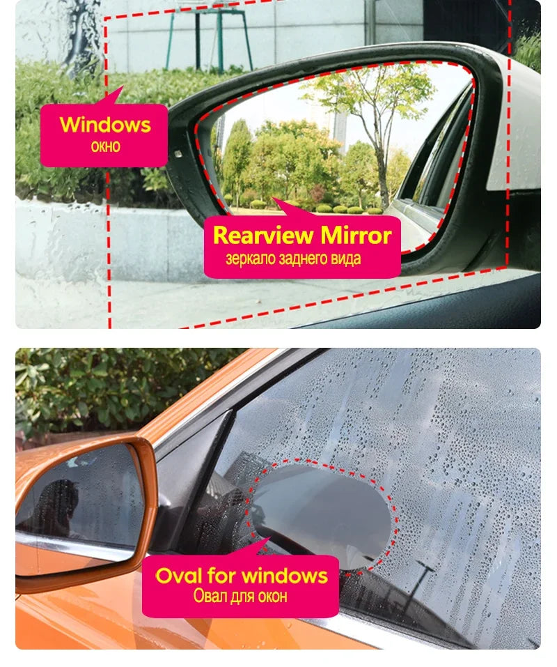 Full Cover Anti Fog Rainproof Film for Toyota Fortuner 2005 -2020 AN50 AN60 AN150 AN160 Hilux SW4 SR5 Rearview Mirror Protective sayaragear