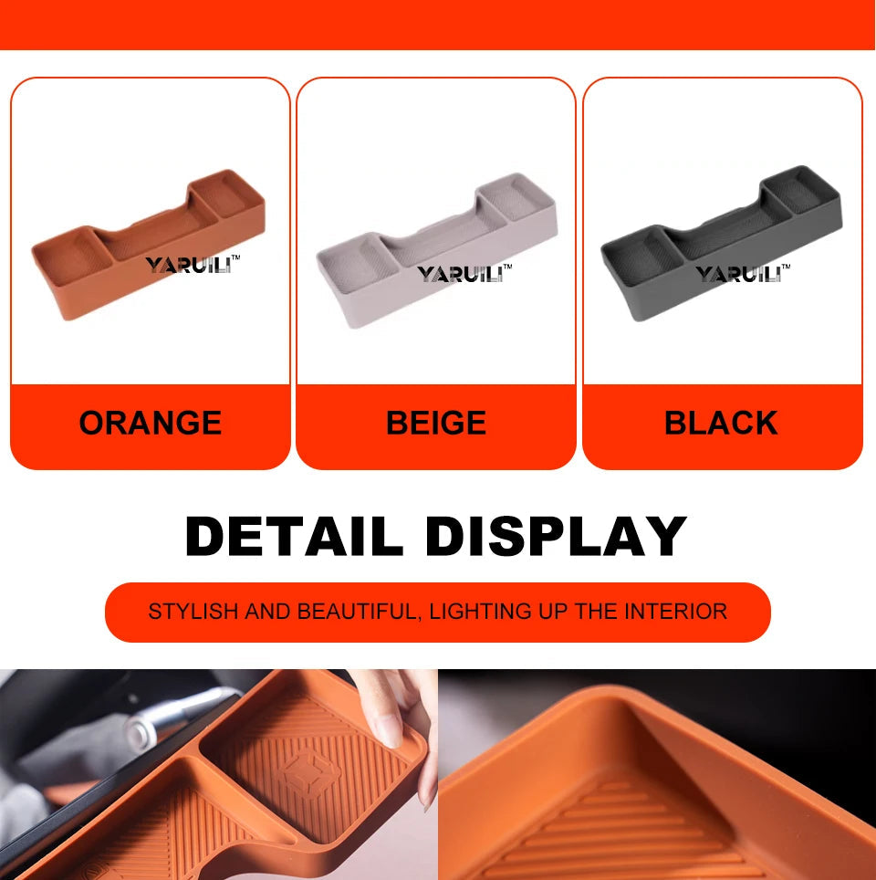 For Jetour G700 2025 2026 Car Screen Rear Silicone Storage Box Storage Sundries Box Interior Stowing Accessories sayaragear