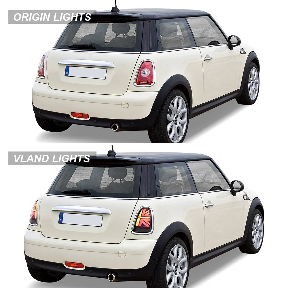 Vland 07-13 Mini Cooper 2nd Gen (R56 R57 R58 R59) II LED Tail Lights With Amber Sequential Turn Signal sayaragear