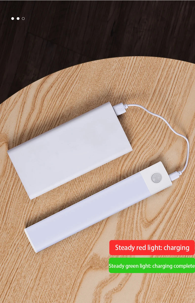 LED Cabinet Light Type C Rechargeable Motion Sensor Night Lights for Kitchen Wardrobe Cabinet Lighting 10cm/20cm/30cm/40cm/50cm sayaragear