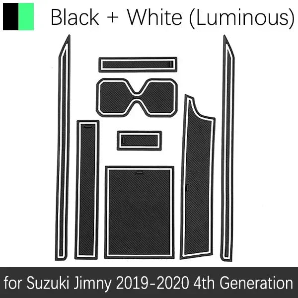 Anti-slip Pat Mat Water Coaster Car Groove Rubber Cushion Stickers Accessories for Suzuki Jimny JB64 JB74 Jimny Sierra 2019 2020 sayaragear