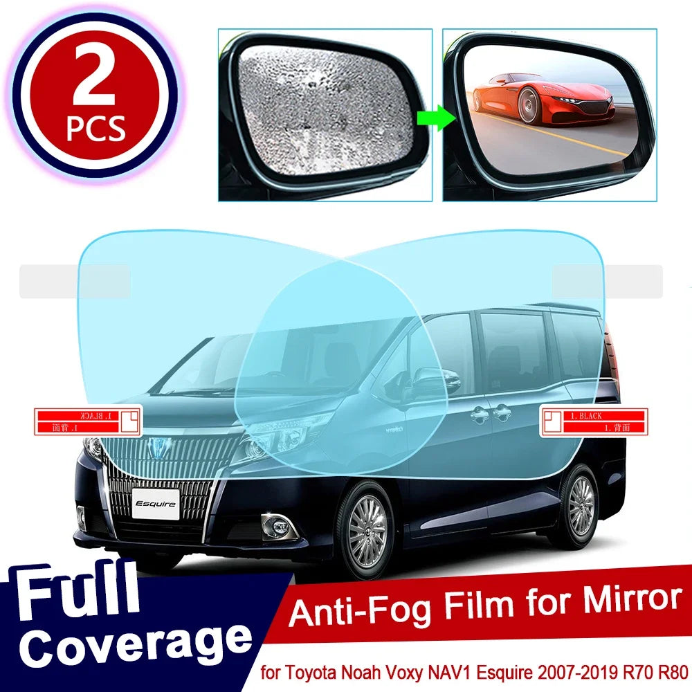 for Toyota Noah Voxy NAV1 Esquire 2007~2019 R70 R80 70 80 Car Rearview Mirror Protective Film Rainproof Anti Fog Car Sticker sayaragear