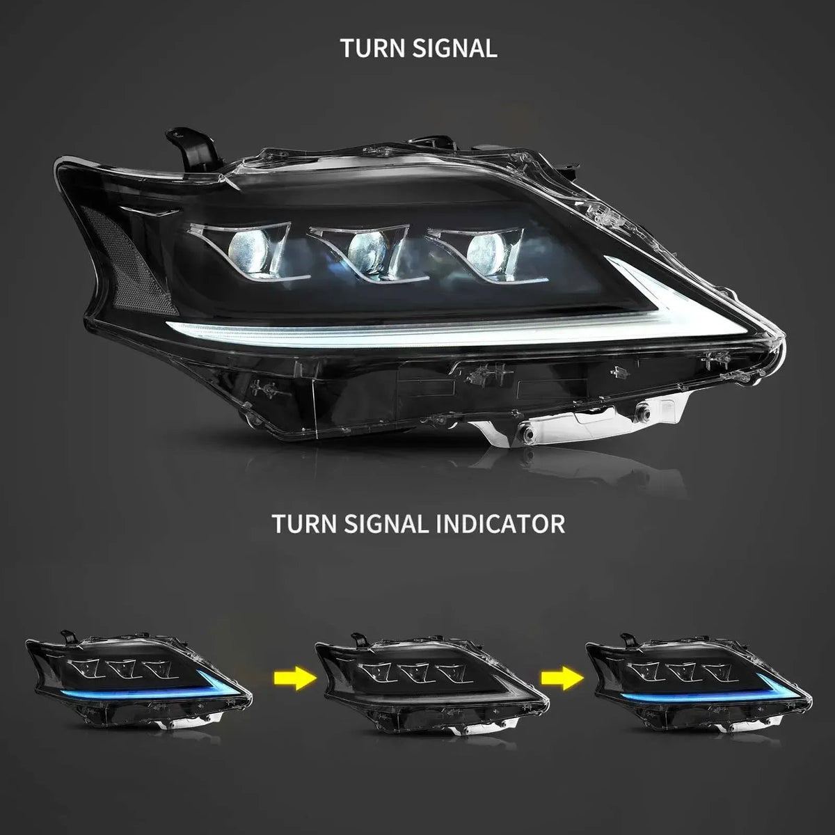 Vland 13-15 Lexus RX270 RX350 RX450H (AL10) LED Matrix Headlights with DRL High Low Beam Front Headlamp Assembly sayaragear