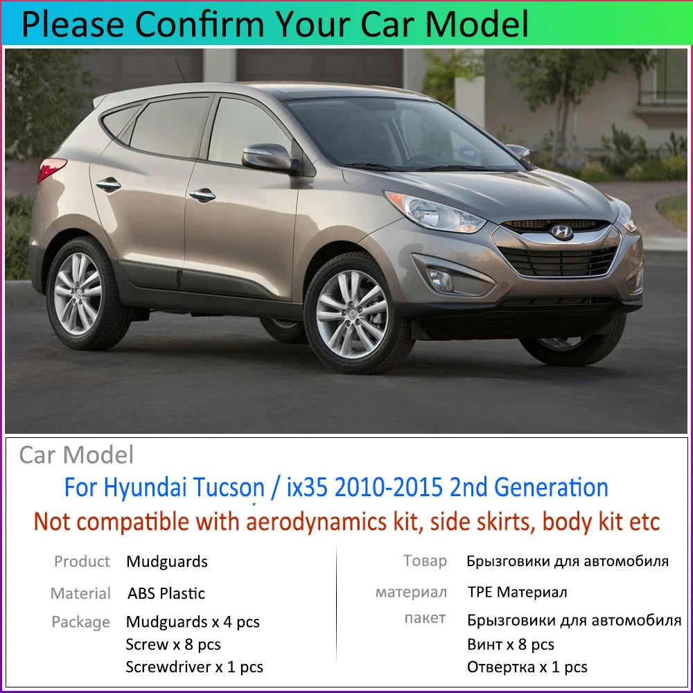for Hyundai Tucson ix35 LM 2010 2011 2012 2013 2014 2015 Car Fender Mudguard Mud Flaps Guard Splash Flap Car Accessories sayaragear