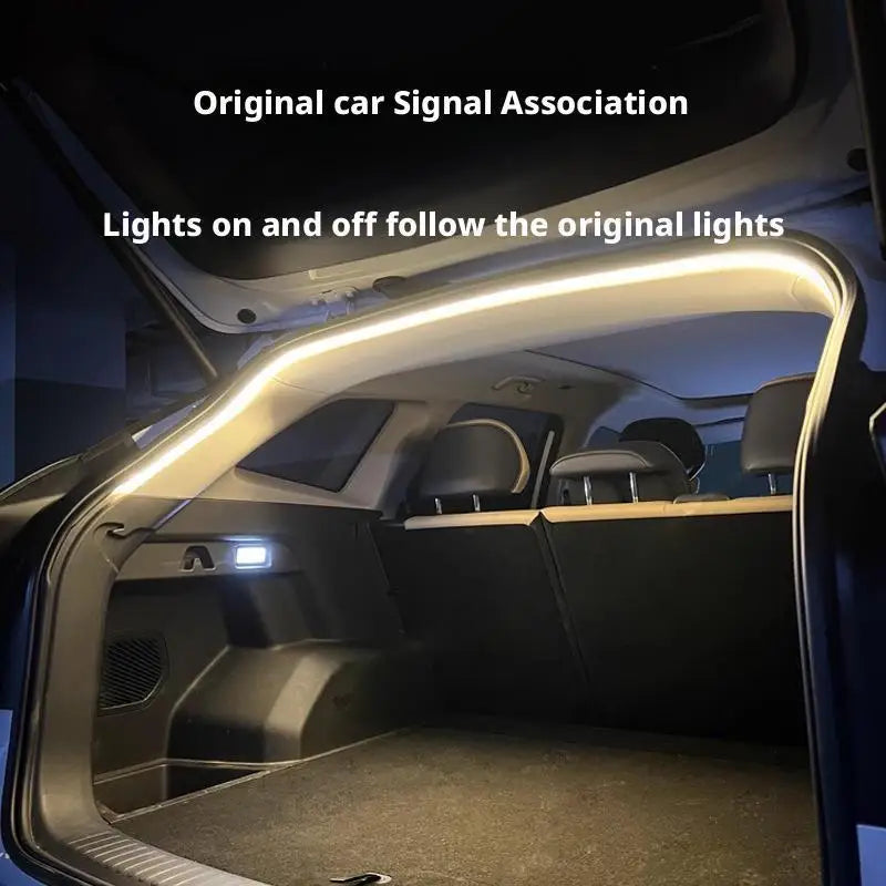 Sensor Tail Box Light Strip Ultra-Bright Car Trunk LED Car Interior Decorative Lamp Strip Automatic Atmosphere Light sayaragear