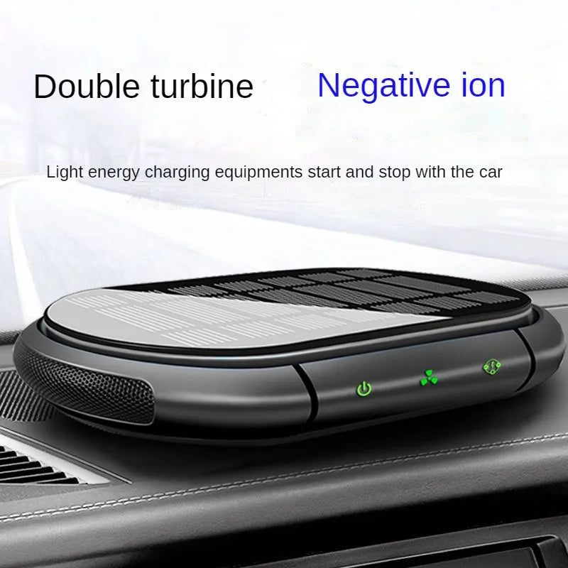 Solar Air Purifier Car Auto Negative Ion Generator USB Rechargeable Oxygen Bar Deodorization Formaldehyde Removal Air Purifier sayaragear