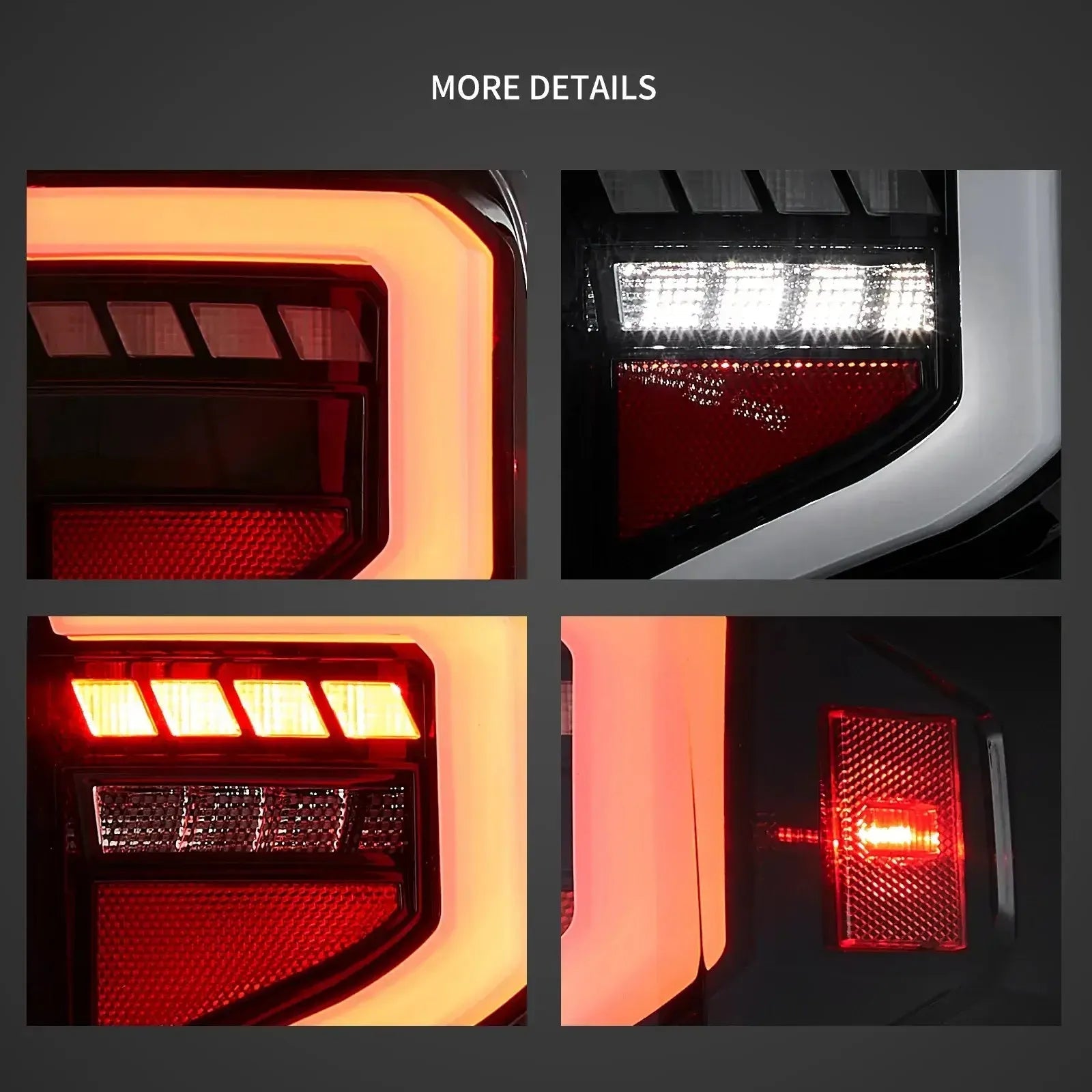 Vland 14-18 Silverado LED Tail Lights With Dynamic Welcome Lighting Rear Lamp Assembly Upgrade sayaragear