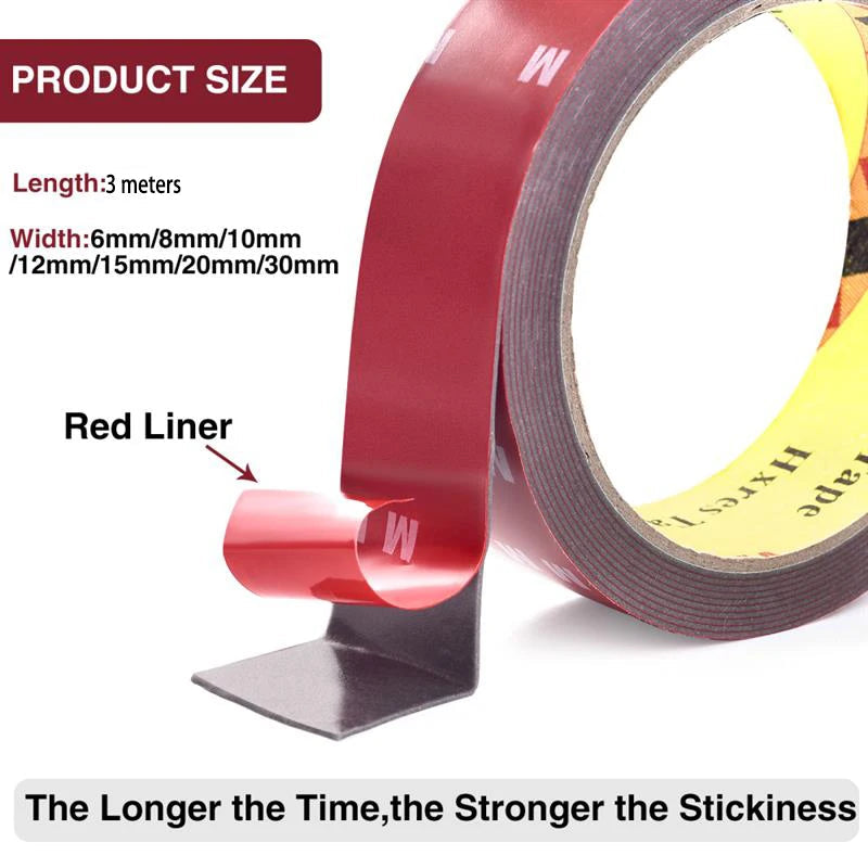3/M Long Extra Strong Double Sided Tape Adhesive 0.4mm Thick For Car Home Industry Special Strong Double-Sided Tape sayaragear