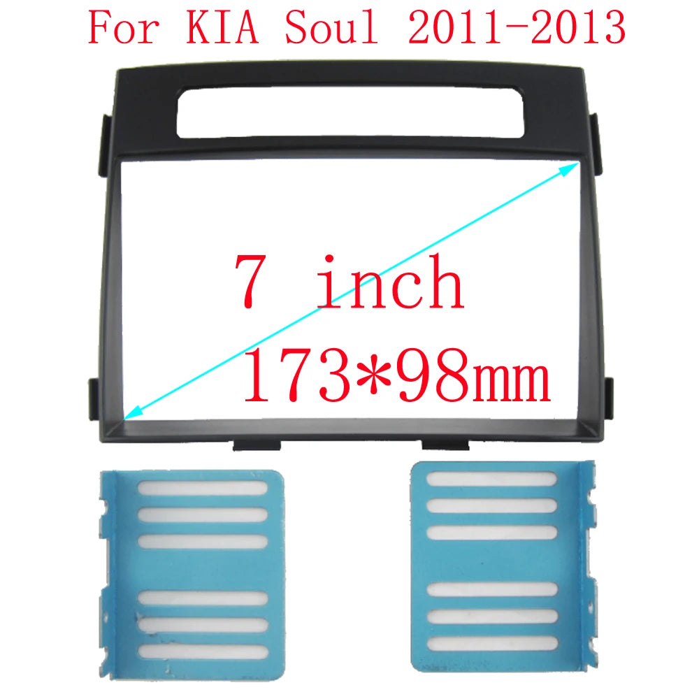 2DIN Car Stereo Radio DVD Fascia Fascias Dash Panel Plate Trim Kit Frame Cover For KIA Soul 2011-2013 sayaragear