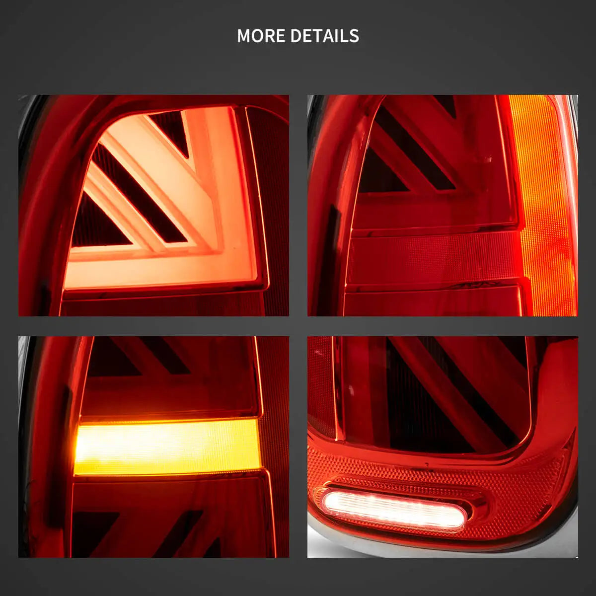 VLAND 2010-2016 Mini Cooper Countryman R60 LED Tail Lights Dynamic Welcome Lighting Plug & Play Rear Lamp Assembly sayaragear
