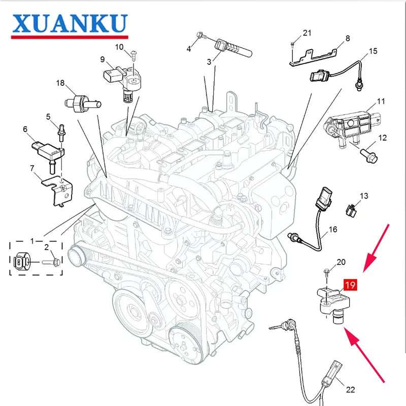 For SAIC MG RX5 RX5 MAX ERX5 RX5PLUS I6 EI6 MG5 MG6 HS EHS  Air intake temperature and pressure sensor original 10290360 sayaragear