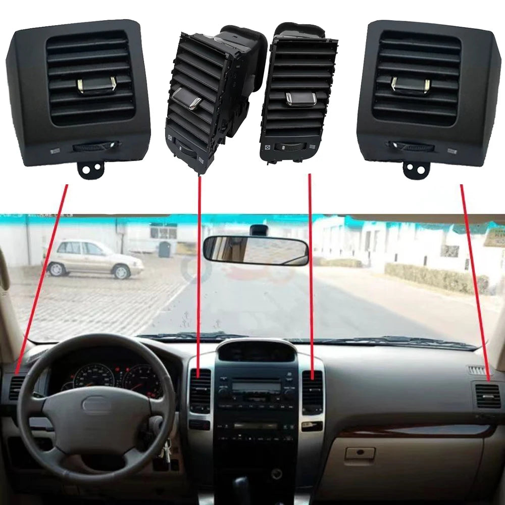 HAOCHEN 2 Car Air Conditioning Vent Outlet For Toyota Land Cruiser Prado 120 Lexus GX 470 2003 - 2009 Dashboard Air Outlet Penal sayaragear