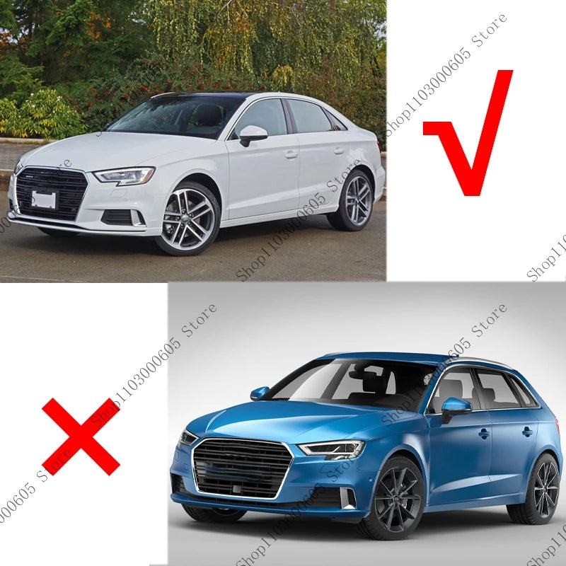 For AUDI A3 2017-2019 Automobile Accessories Front Bumper fog light frame grille protective cover 8V58076719B9 8V58076729B9 - sayaragear