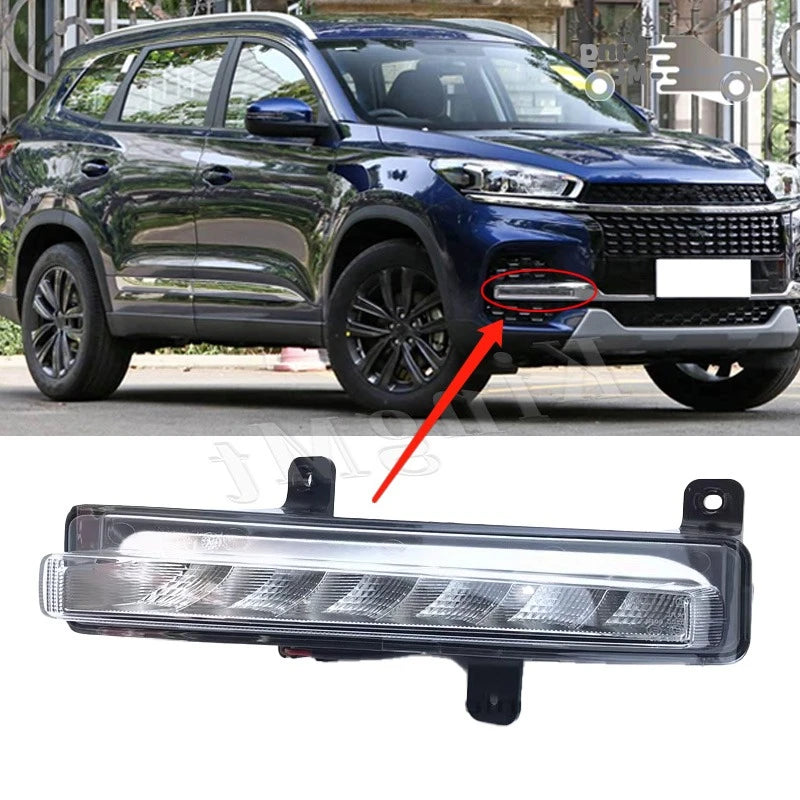 For Chery Tiggo 8 Foglight Fog Light Assembly LED/ Halogen Front Bumper Fog Lamp Kit Replacement with Waterproof Housing sayaragear