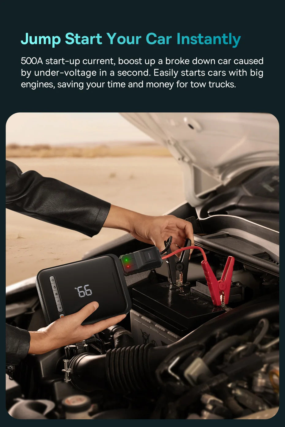 Baseus 2 In 1 Car Jump Starter Power Bank Air Compressor Inflator Pump 1000A Portable Power Station Car Battery Charger Booster sayaragear