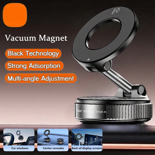 Vacuum Magnet Phone Bracket Multi-angles Adjustment Strong Magnetic Suck Design Foldable Car Holder For iphone Navigation Stand sayaragear