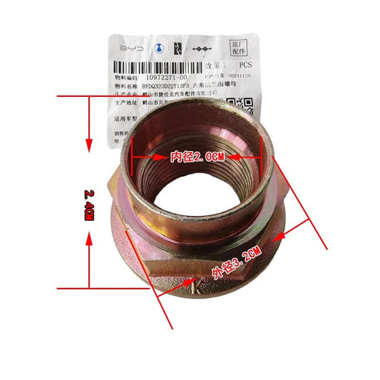 Differential Half Shaft Large Nut for BYD F3 G3 L3 G5 SONG QIN SURUI Car Accessories 10972271-00 sayaragear