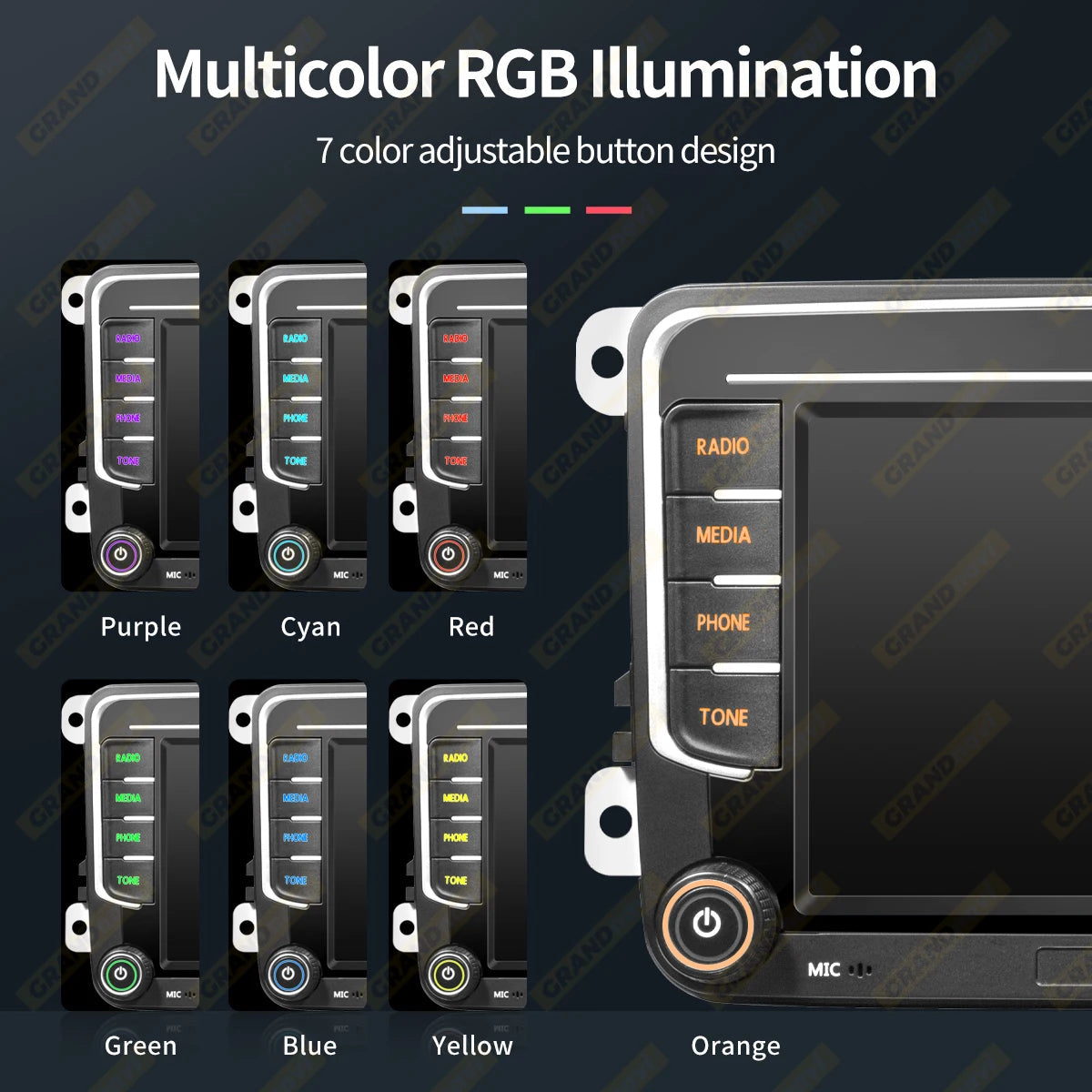 GRANDnavi Android13 Car Radio GPS For VW Volkswagen Skoda Octavia Golf 5 6 Touran Passat B6 Polo Jetta 2Din Multimedia Player sayaragear