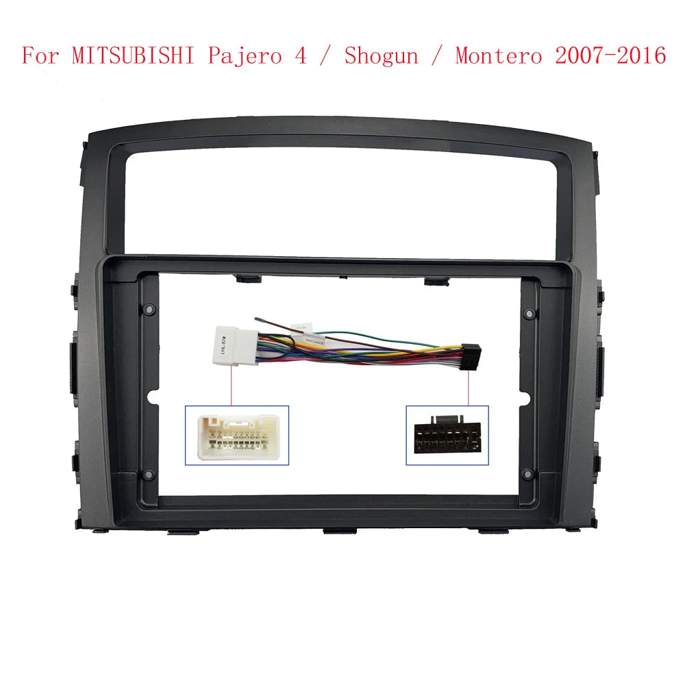 9 Inch Car Radio GPS MP5 Android Stereo Player 2 Din Head Unit Fascia Panel Dash Frame For MITSUBISHI Pajero 4 V80 V90 V93 V97 sayaragear