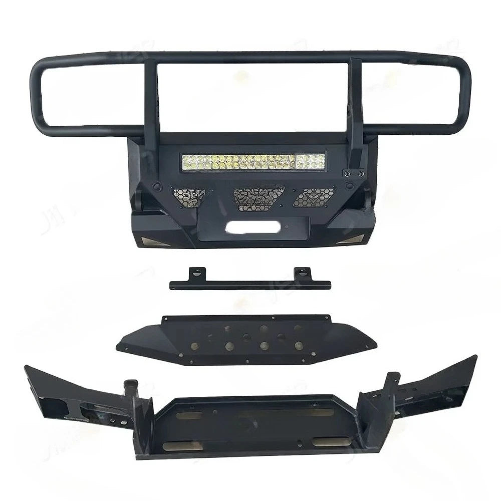 High quality Front Bumper with long light bar and fog lights camera head hole for PRADO LC250custom sayaragear