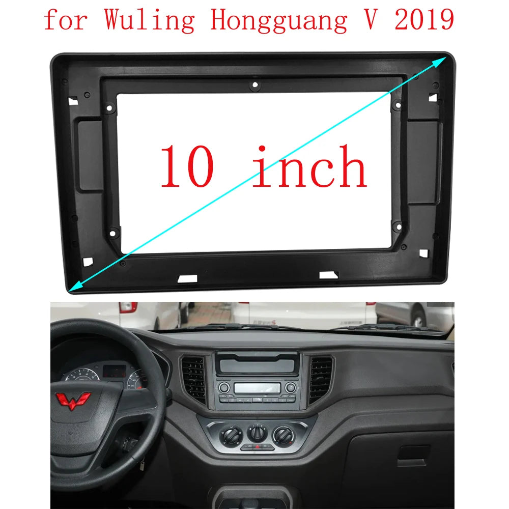 10 Inch Car Radio Fascia For Wuling HongGuang V / CHEVROLET Tornado 2019+ 2 Din Head Unit GPS MP5 Android Player Panel Frame sayaragear