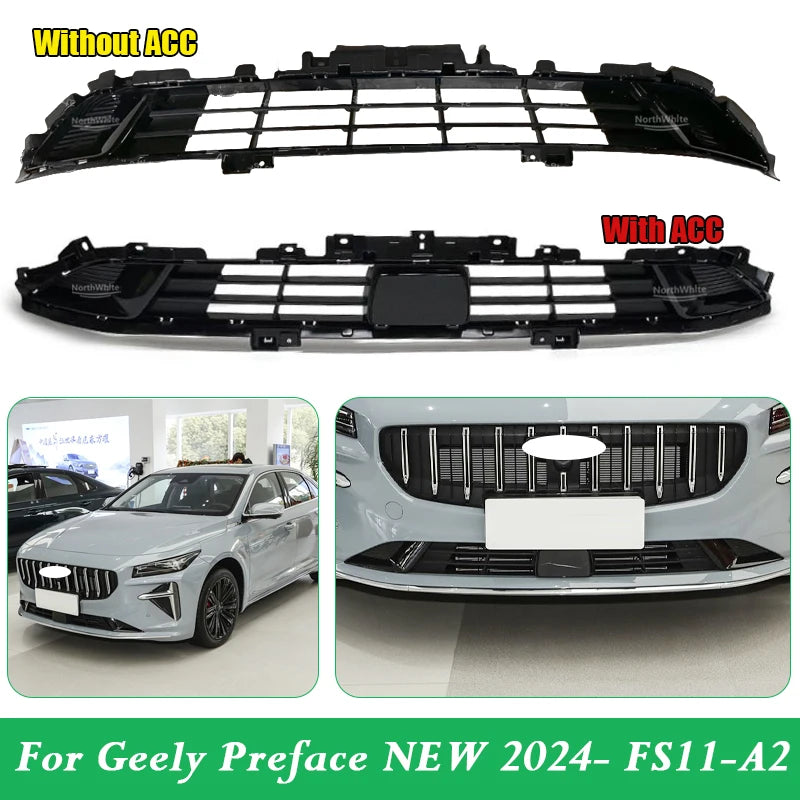 Front Bumper Lower Grille For Geely Preface NEW 2024- FS11-A2 Center Grille Under Front Bumper sayaragear