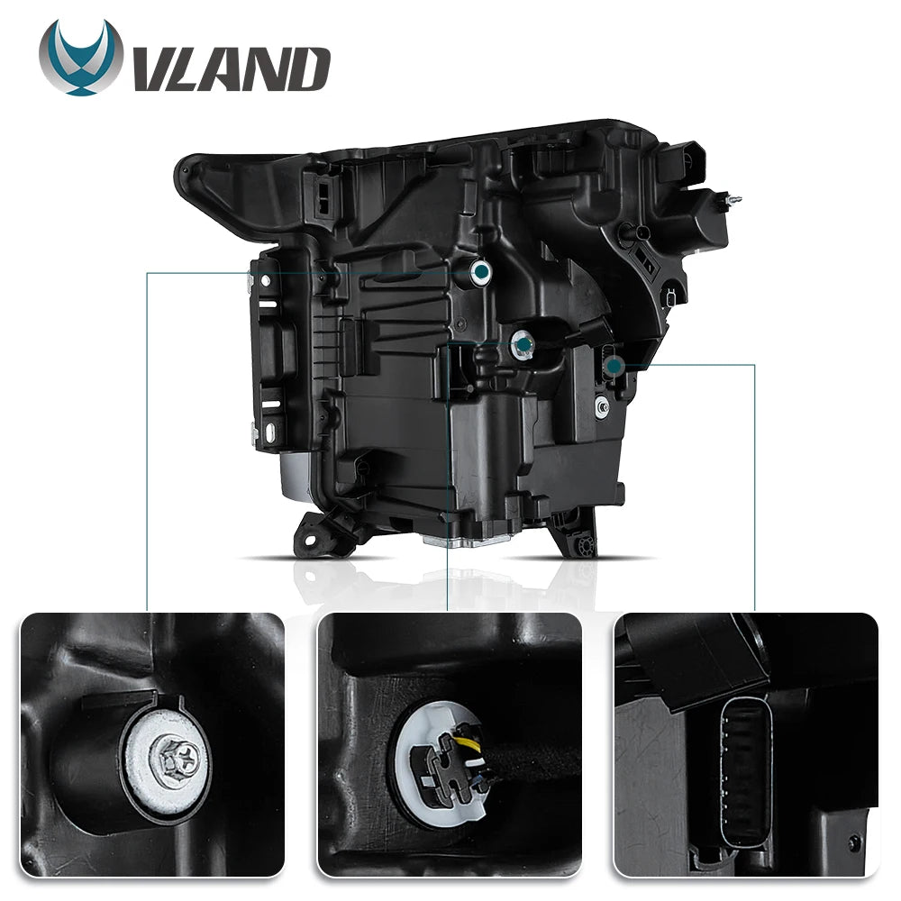VLAND Headlamp Car Headlights Assembly FOR FORD F150 2021 LED Head Light With Moving Turn Signal Dual Beam Lens Plug-and-play sayaragear