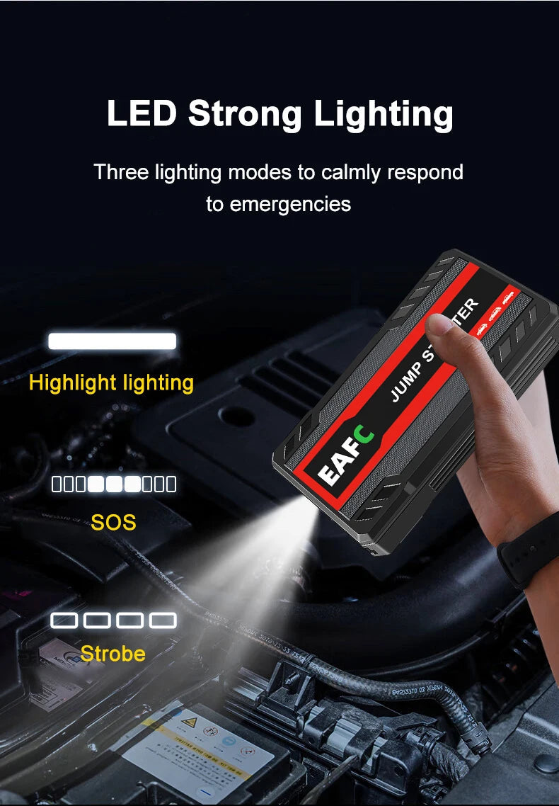 Power Bank 2000A/600A 12V Car Battery Jump Starter Portable Charger Petrol Diesel Auto Starting Device Booster Emergency Starter sayaragear