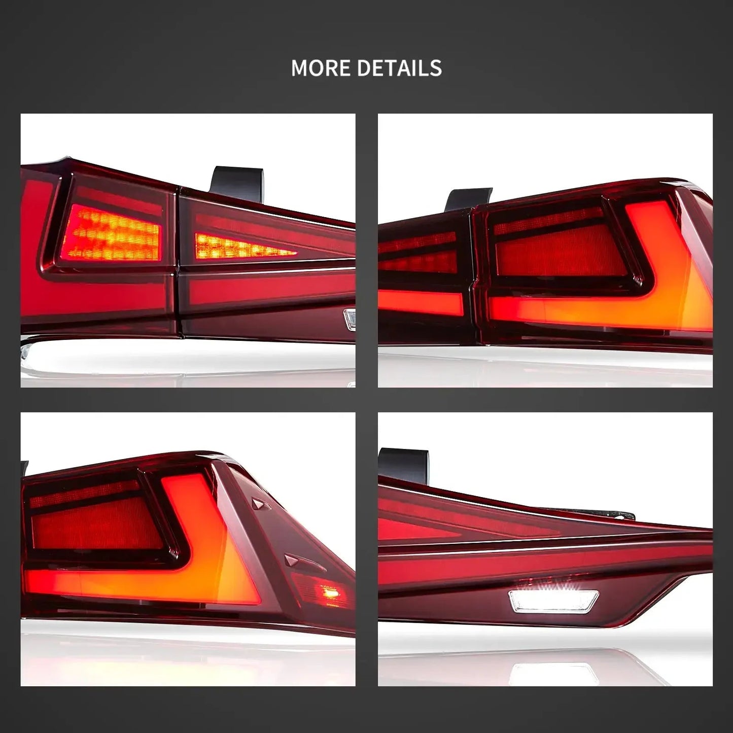 Vland 14-20 IS 250 200t 300h F Sport LED Tail Lights Unique Design Rear Lamp Assembly Upgrade Replacement sayaragear