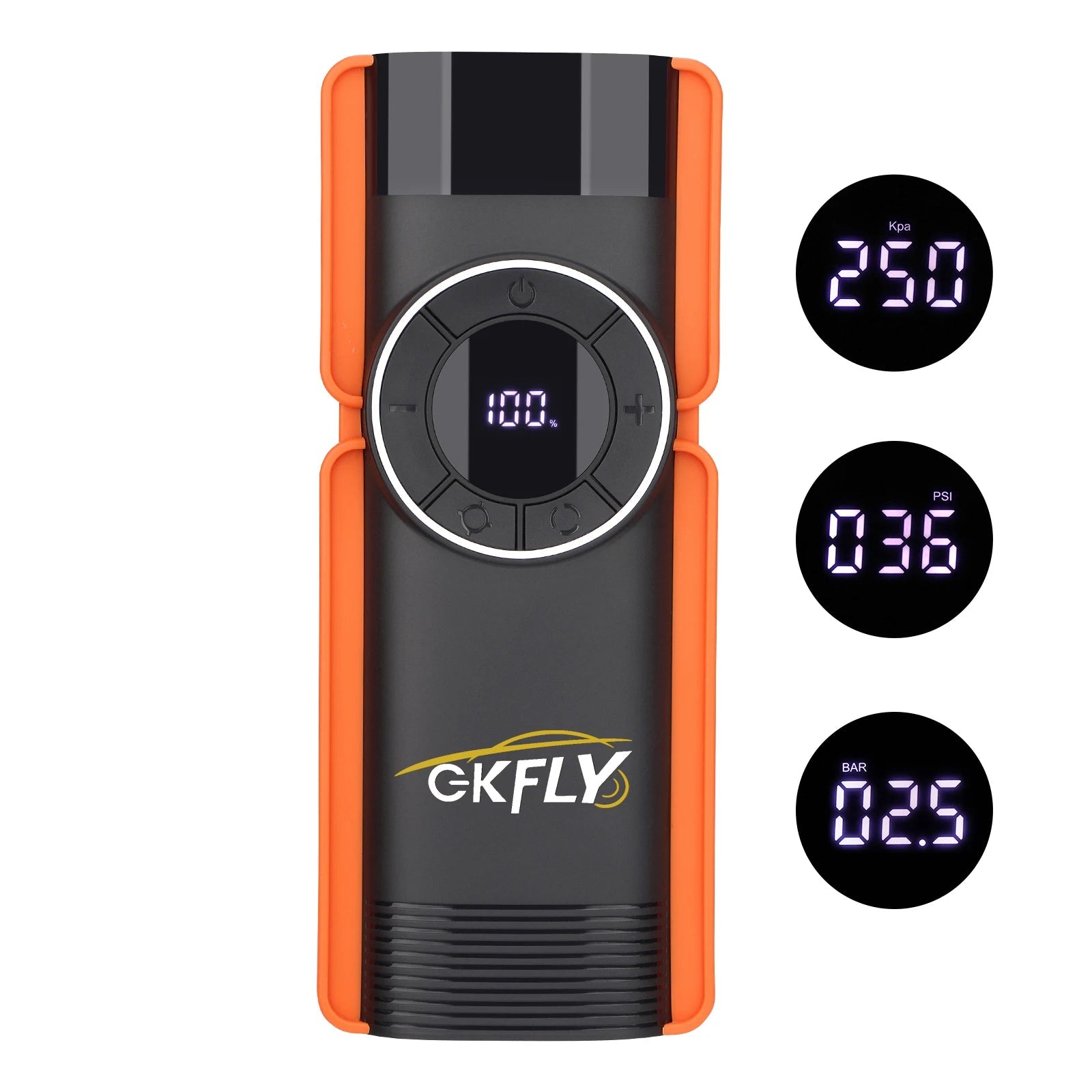 GKFLY Jump Starter 4 in 1 Pump Air Compressor 4000A Power Bank 12V Digital Tire Inflator 150PSI Emergency Battery Booster sayaragear