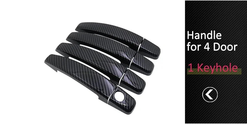 Carbon Fiber Door Handle Cover Accessories for  Chevrolet Sonic AVEO Holden Barina 2011 2012 2013 2014 2015 2016 2017 2018 2019 sayaragear