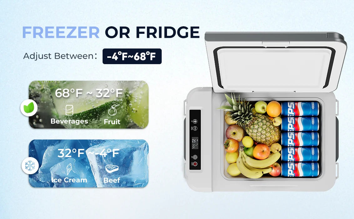 EUHOMY Mini Car Refrigerator, 10/15L Capacity, -20℃ to 20℃ Working Temp Portable Vehicle Cooler Car Fridge For Outdoor Camping sayaragear