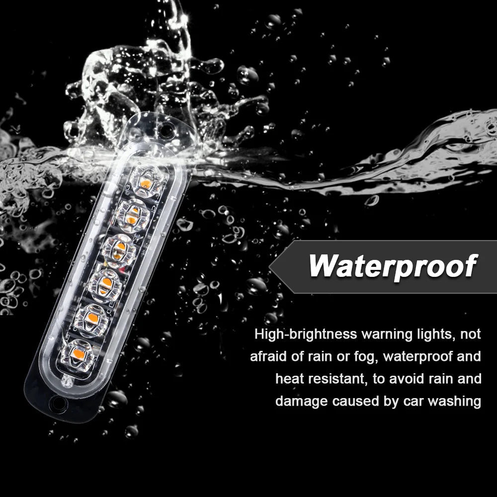 led strobe light Flashing Grille Lights Car emergency light 6LED WARN LIGHT police lights for car TRUCK strobe led light 12v 24v sayaragear