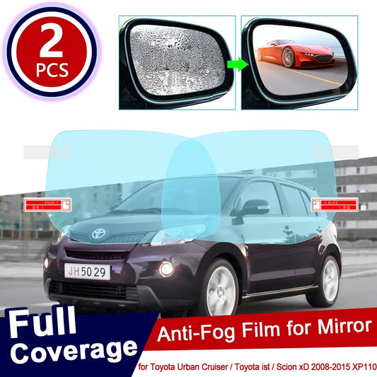 for Toyota Urban Cruiser Ist Scion xD 2008~2015 XP110 XP 110 Full Cover Anti Fog Film Rearview Mirror Accessories 2010 2011 2014 sayaragear