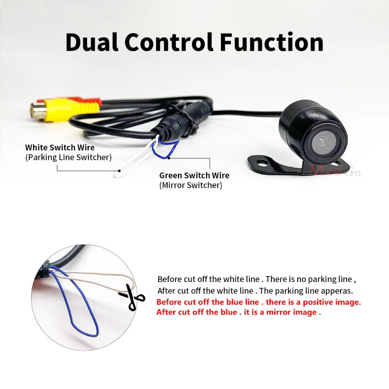 Car Backup CCD Front Rear View Camera 170 Degree Wide Angle Waterproof Without Guide Line Auto Parking Sensor System sayaragear