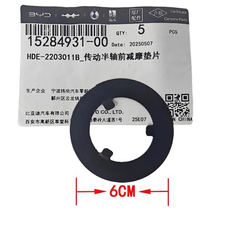 Front Drive Half Shaft Anti Friction Gasket for BYD QIN PLUS / Pro / EV Half Shaft Iron Gasket Car Accessories sayaragear