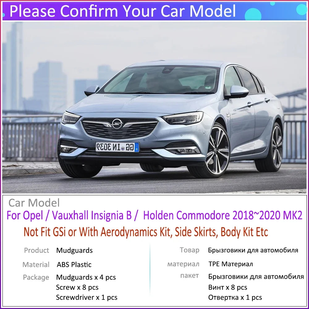 4 PCS Car Mud Flaps for Opel Vauxhall Insignia B 2018 2019 2020 MK2 Mudguard Splash Guards Fender Mudflaps Auto Accessories sayaragear