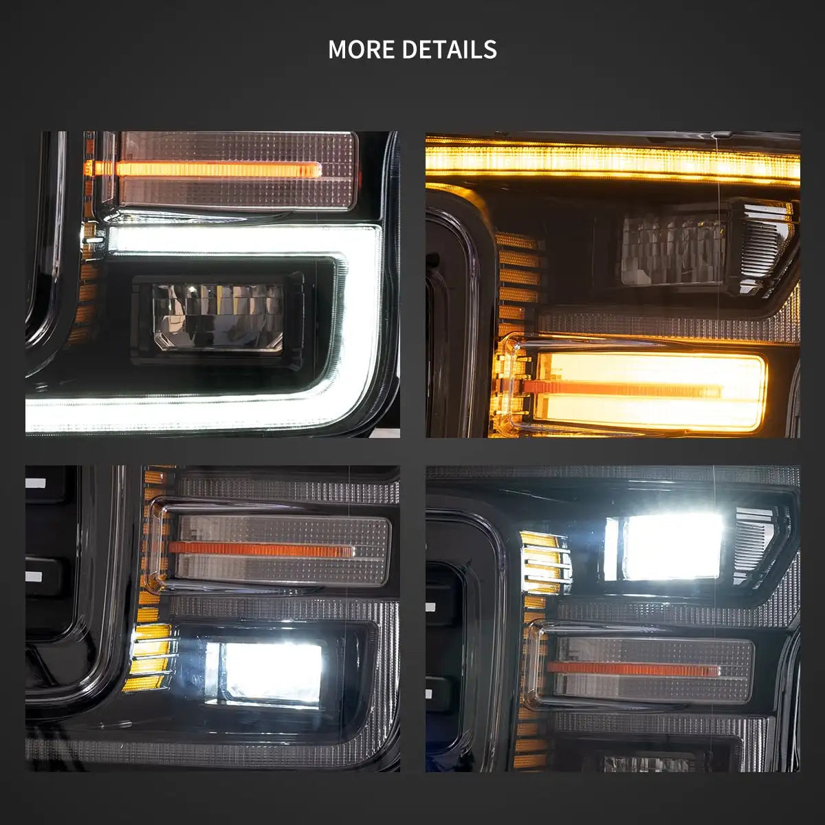 Vland 2018–2020 F-150 LED Dual Beam Projector Headlights with Start-Up Animation sayaragear