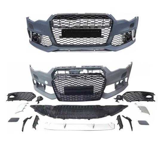 Factory A6 S6 C7 Front Bumper Kit RS6 Style Unpainted Front Bumper with Grille for 2013 2014 2015 C7 A6 S6 Car Body Kitscustom sayaragear