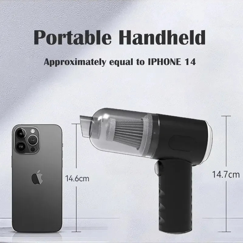 Wireless Car Vacuum Cleaner USB Charging 1200mAh Portable Cleaning Appliance Mini Wet and Dry Blow Vacuum Cleaner Household sayaragear