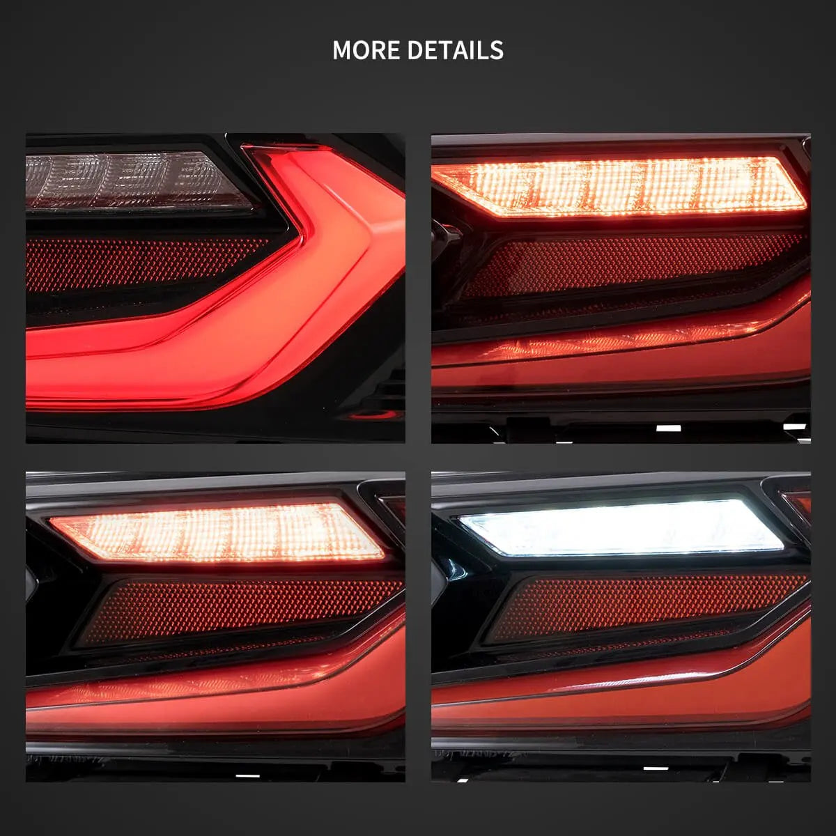 Vland 2014-2015 Camaro 5th Gen Facelift LED Tail Lights with Sequential Turn Signal Rear Lamp Assembly Upgrade sayaragear