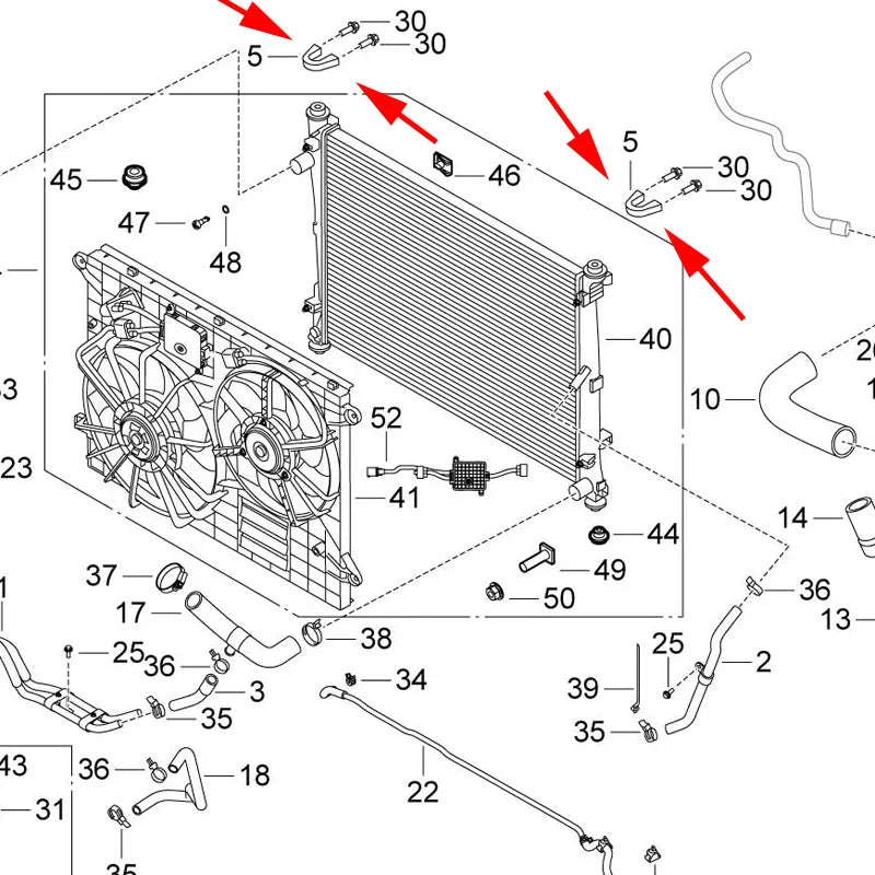 Original radiator fixed bracket radiator net installation support frame For GAC Trumpchi GS8 sayaragear